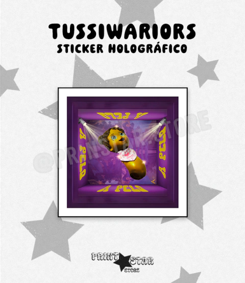 [06] Sticker Holográfico Corte Tussiwarriors