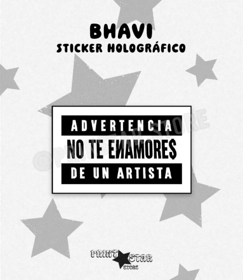 [01] Sticker Holográfico Corte Bhavi
