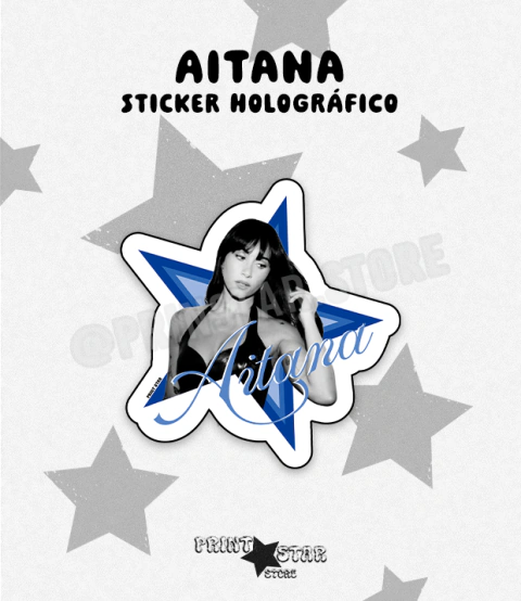 [01] Sticker Holográfico Corte Aitana
