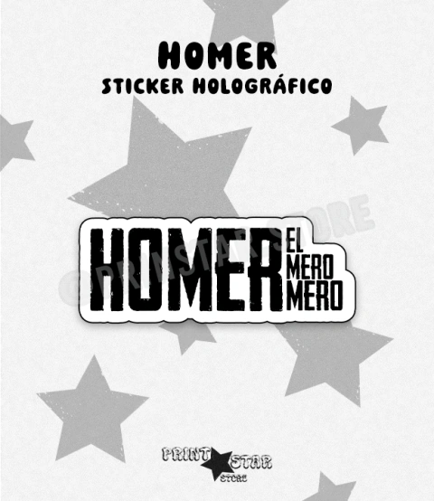 [01] Sticker Holográfico Corte Homer