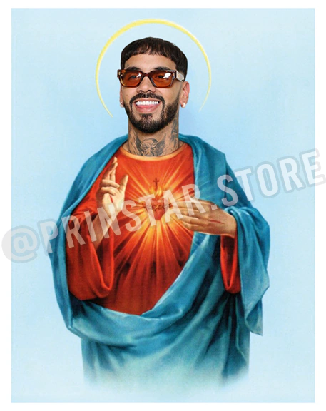 Sticker Holográfico Anuel AA Santo