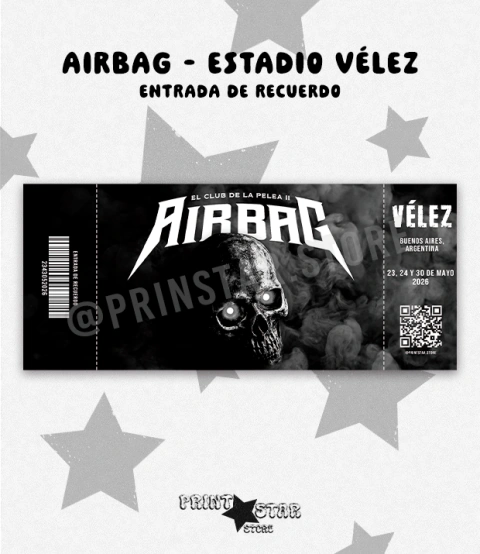Entrada de Recuerdo Airbag Estadio Vélez 2026