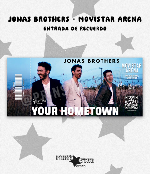 Entrada de Recuerdo Jonas Brothers Movistar Arena 2026