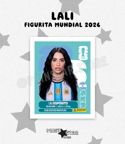 Sticker Holográfico Figurita Mundial Lali