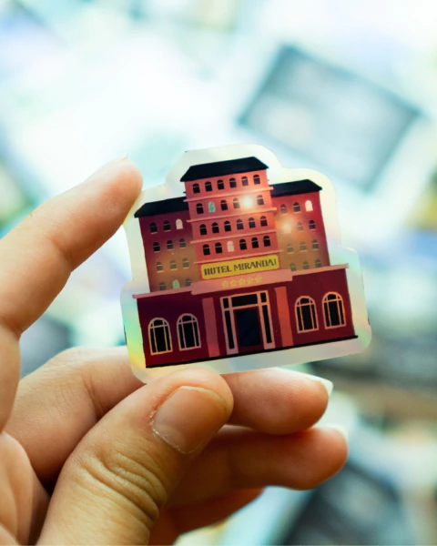 [02] Sticker Holográfico Corte Hotel - comprar online