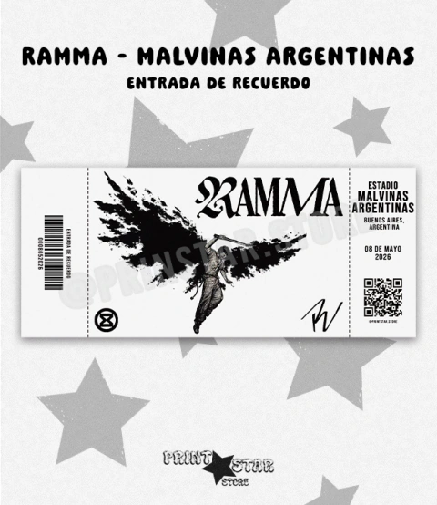 Entrada de Recuerdo Ramma Malvinas Argentinas 2026
