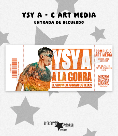 Entrada de Recuerdo Ysy A C Art Media AGOSTO 2026