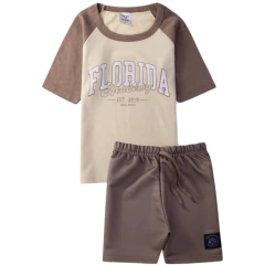 Conjunto Infantil Menino Florida Marrom na internet
