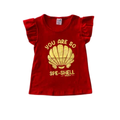 Conjunto Feminino Concha Vermelho/Pink - Adoletáh Kids