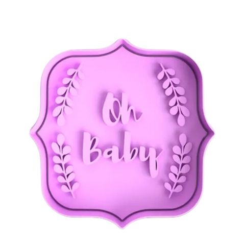 Kit Cortador de Biscoito Pasta Americana Biscuit Chá de Bebê Baby com Folhas CT12240