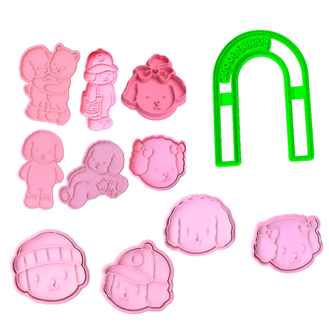 Kit Cortador de Biscoito Pasta Americana Biscuit Bons Cachorrinhos Fofinhos CT12320