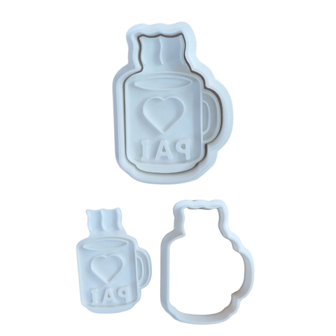 Kit Cortador de Biscoito Pasta Americana Biscuit Dia dos Pais Caneca Coração CT12301