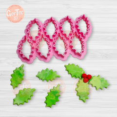 Cortador de Biscoito Pasta Americana Biscuit em Régua Folhas CT11163