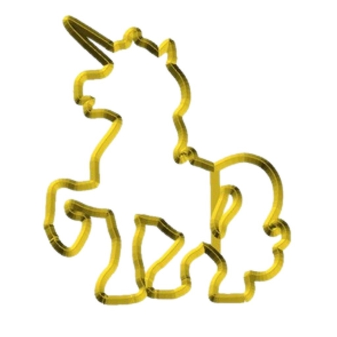 Cortador de Biscoito Pasta Americana Unicornio contorno CT10030