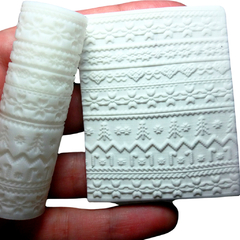 Rolo de Textura para Biscoito Pasta Americana e Argila Natal 2 RL110044