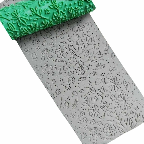 Rolo de Textura para Biscoito Pasta Americana e Argila Flores Delicadas RL10021