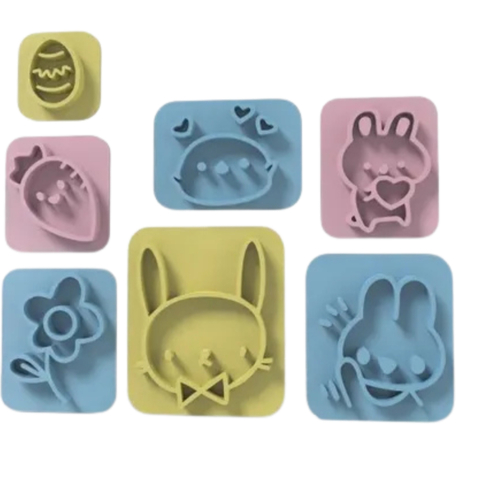 Kit com 7 Carimbos para Biscoito Pasta Americana e Biscuit Páscoa 1 CT11967