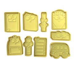 Kit Cortador de Biscoito Pasta Americana Biscuit Dia dos Professores Carinhas 2 CT12321 na internet