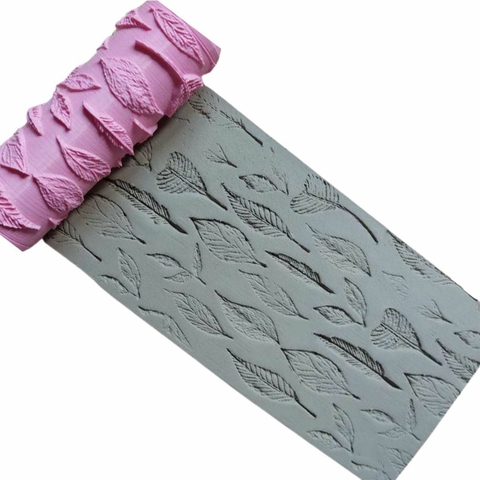 Rolo de Textura para Biscoito Pasta Americana e Argila Folhas RL10020