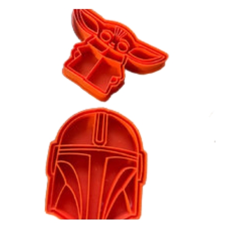 Cortador de Biscoito Pasta Americana Biscuit Mando e Baby Yoda CT10476
