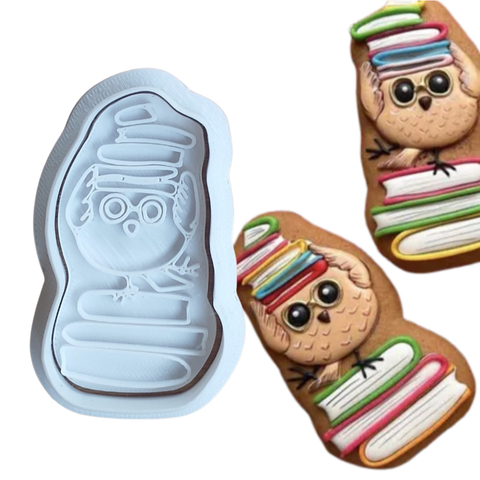 Kit Cortador de Biscoito Pasta Americana Biscuit Dia dos Professores Professor Coruja CT12279