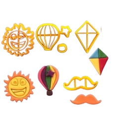 Kit 6 Cortadores Mundo Bita Itens 5cm CT10874