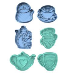 Kit Cortador de Biscoito Pasta Americana Biscuit Xicaras e Bules com Corações CT12275 - comprar online