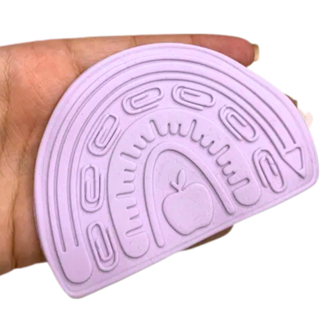 Kit Cortador de Biscoito Pasta Americana Biscuit Arco Iris Escolar CT12292