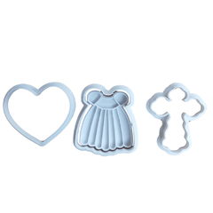 Kit com 3 Cortadores Pasta Americana Biscuit Chá de Bebê Batismo Batizado CT12280 - comprar online