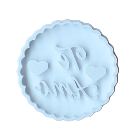 Cortador de Biscoito Pasta Americana Biscuit Te Amo com Corações CT12253