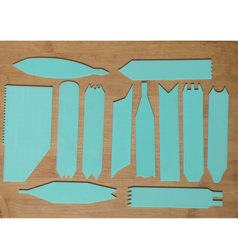 Kit com 12 Espátulas Grafiato para Confeitaria CT11999