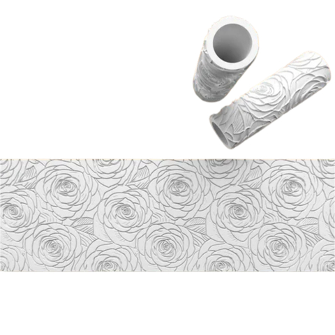 Rolo de Textura para Biscoito Pasta Americana e Argila Rosas 2 RL12026
