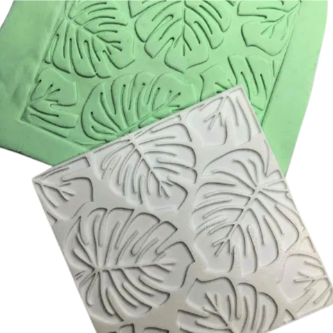 Marcador Textura para Pasta Americana Confeitaria e Artesanato Folha Tropical 1 CT12286