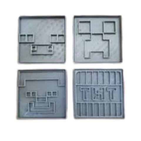 Kit com 4 Cortadores de Biscoito Minicraft CT10586