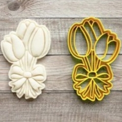 2 Cortadores de Biscoito Buque de Tulipas CT10421