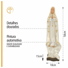 RESINA - NOSSA SENHORA DE FÁTIMA - 60CM - comprar online