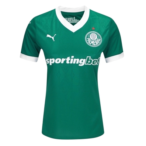 Camisa Palmeiras I 25/26 - Torcedor Puma Feminina - Verde