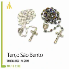 TERÇO SÃO BENTO CONTA ARROZ NA CX - MK-13-1108