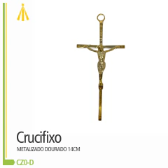 CRUCIFIXO METALIZADO 14.5CM - DOURADO - CZ0-D