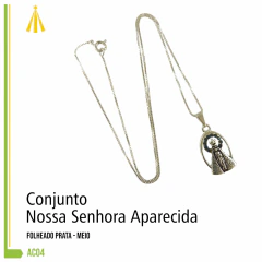 CONJUNTO FOLH A PRATA - NS APARECIDA MEIO ARCO - AC04