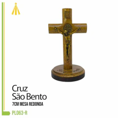CRUZ SÃO BENTO 7CM MESA REDONDA - PL063-R