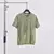 Camiseta masculina de manga curta de malha com gola Henry, moda verão, botão s