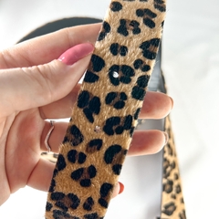 Cinto camurça animal print - comprar online