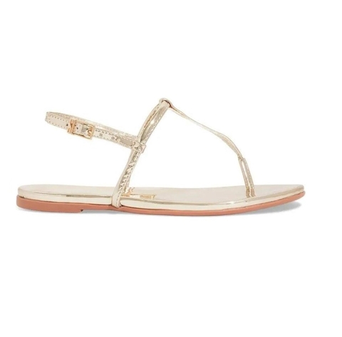 Rasteira metalizada Santa Lolla