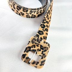 Cinto camurça animal print
