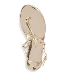 Rasteira metalizada Santa Lolla - Cia das Sapatilhas