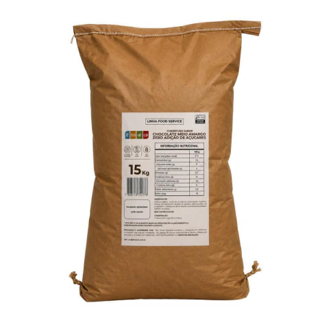 Cobertura Sabor Chocolate Meio Amargo Zero Adição de Açúcares EHORECA 15kg