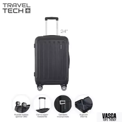 Valija 4 ruedas abs travel tech 27439 24 pulgadas - comprar online