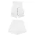 Trafza feminino vinatge moda shorts conjunto sólido branco sem mangas colete + - comprar online
