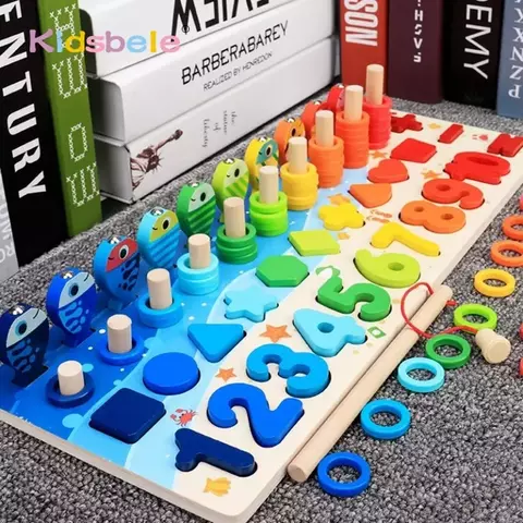 Crianças montessori matemática brinquedos para crianças educacional quebra-ca